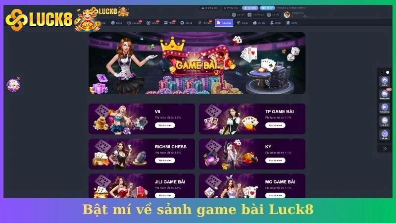 Bật mí về sảnh game bài Luck8
