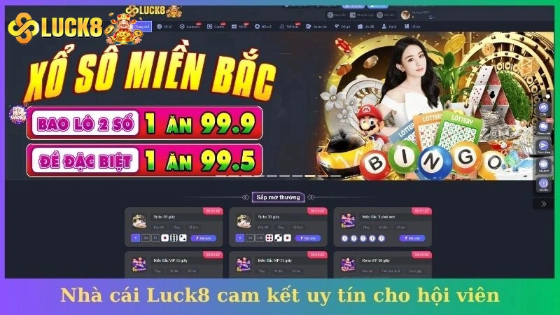 Nhà cái Luck8 cam kết uy tín cho hội viên