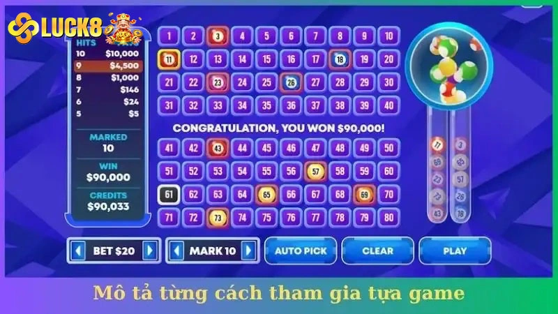 Tóm tắt cách chơi Keno tại nhà cái uy tín