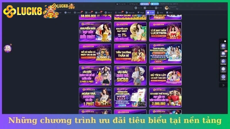 Những chương trình ưu đãi tiêu biểu tại nền tảng