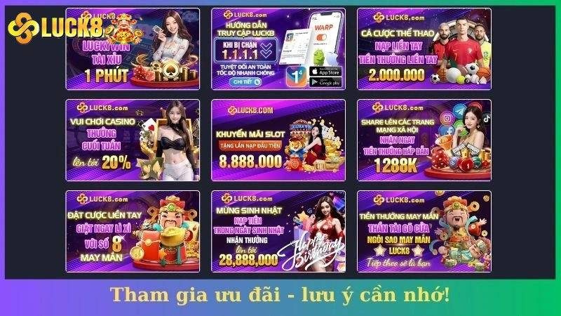 Tham gia ưu đãi - lưu ý cần nhớ!