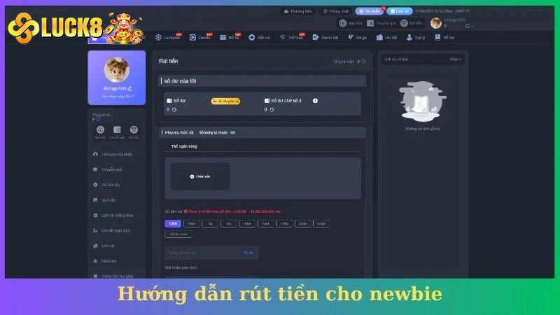 Hướng dẫn rút tiền cho newbie