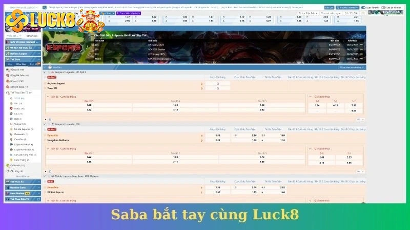 Saba bắt tay cùng Luck8