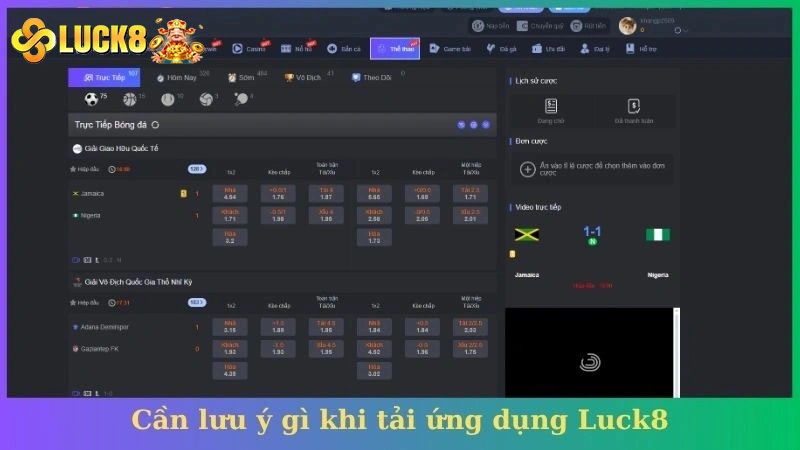 Cần lưu ý gì khi tải ứng dụng Luck8