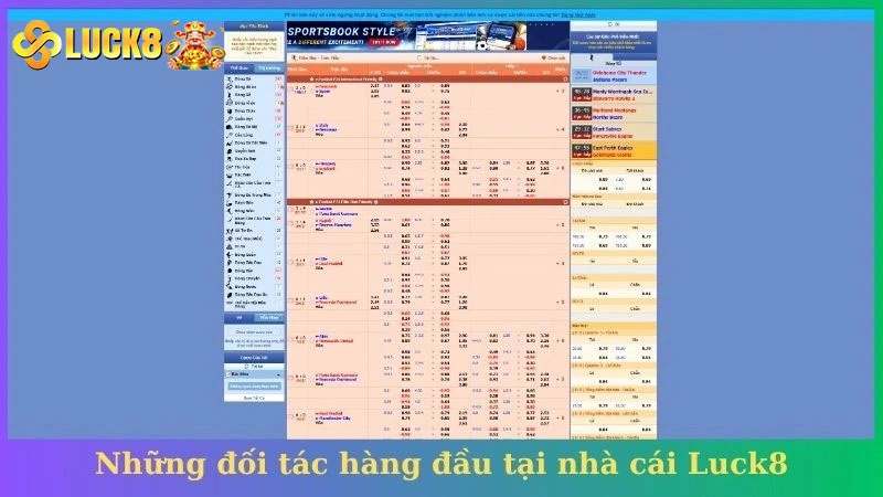 Những đối tác hàng đầu tại nhà cái Luck8