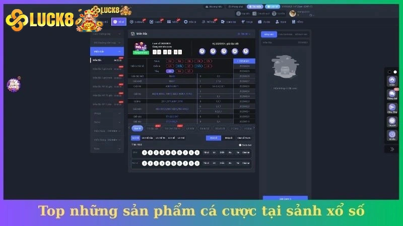 Top những sản phẩm cá cược tại sảnh xổ số